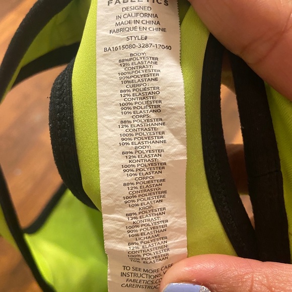 SOLD Fabletics Citron/Black Mesh Outfit Set - Picture 6 of 6